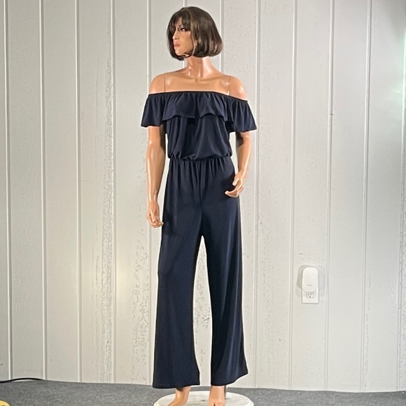 *Hybrid & Company Women's Off the Shoulder Jumpsuit Sz XL - Picture 4 of 16